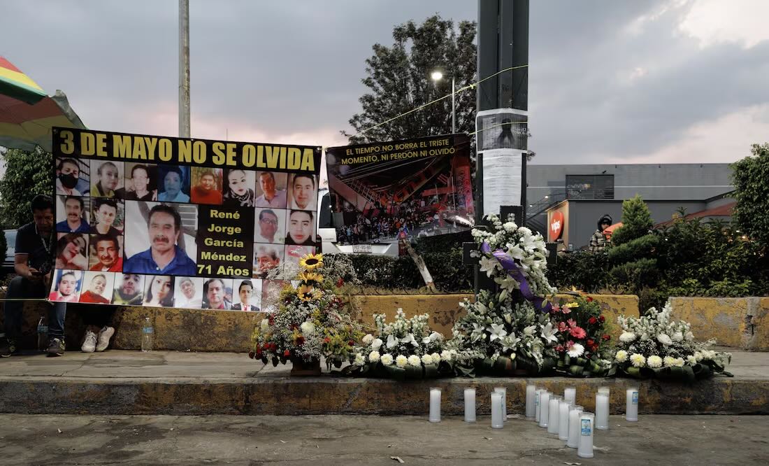 Este sábado 3 de mayo fue instalado un memorial afuera del metro Olivos de la Línea 12, la zona cero, en conmemoración de las 26 personas que perdieron la vida hace 4 años. (Foto: Yaretzi Osnaya/ EL UNIVERSAL)