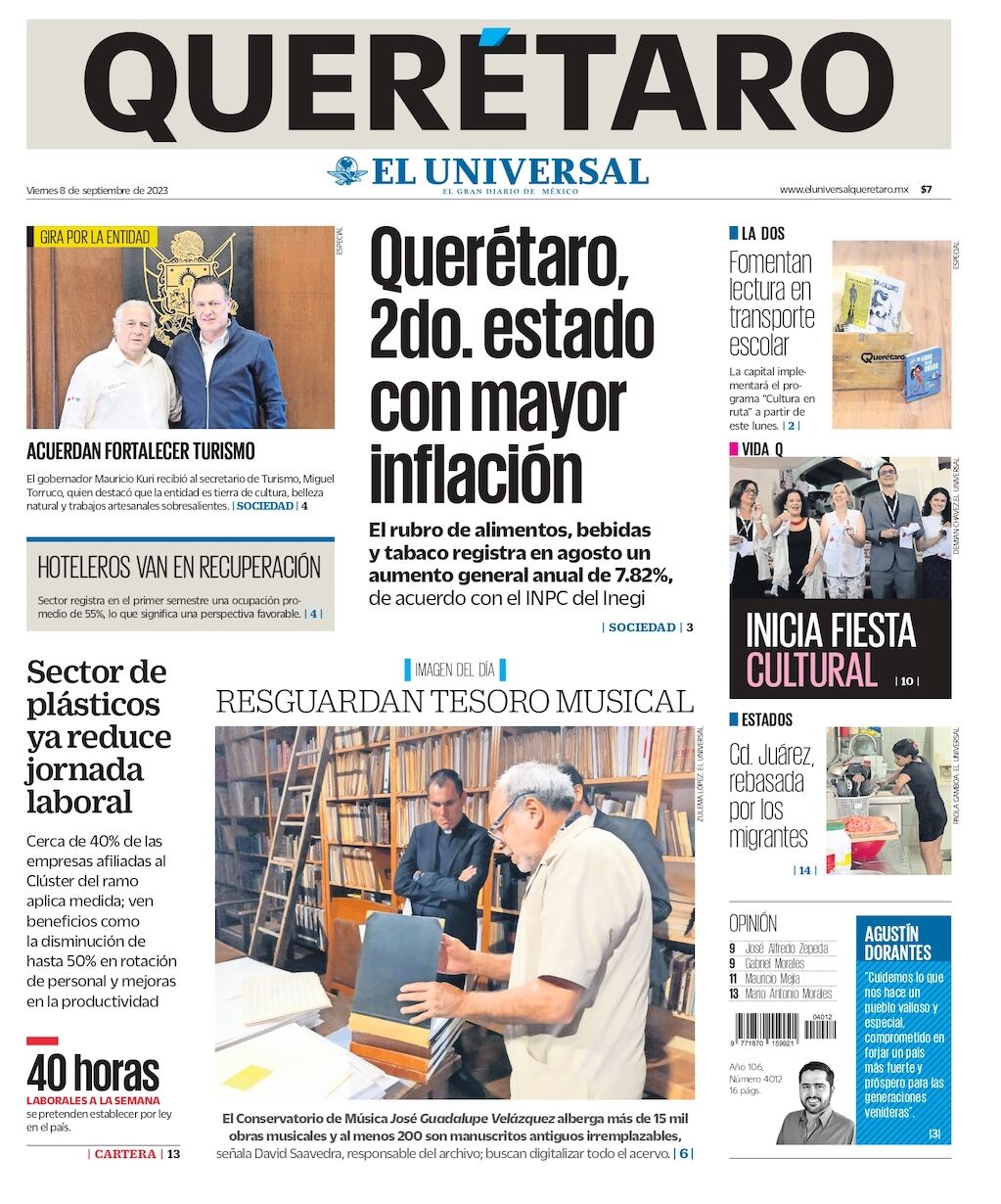 Portada 08 de septiembre de 2023