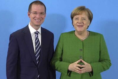 Ricardo Anaya sostiene encuentro con la canciller alemana Angela Merkel