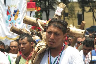 Tras 17 días de sacrificios, llegan al pie del Tepeyac