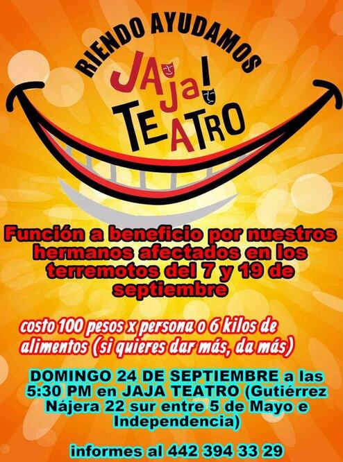 Este domingo, a las 17:30 horas, se realizará la función benéfica (CORTESÍA)