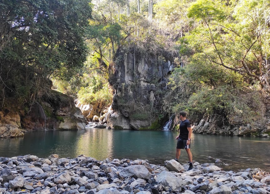 Poza La cazuela, en la comunidad de Río Adentro, Jalpan de Serra, Querétaro. Foto: fb@ DATOS