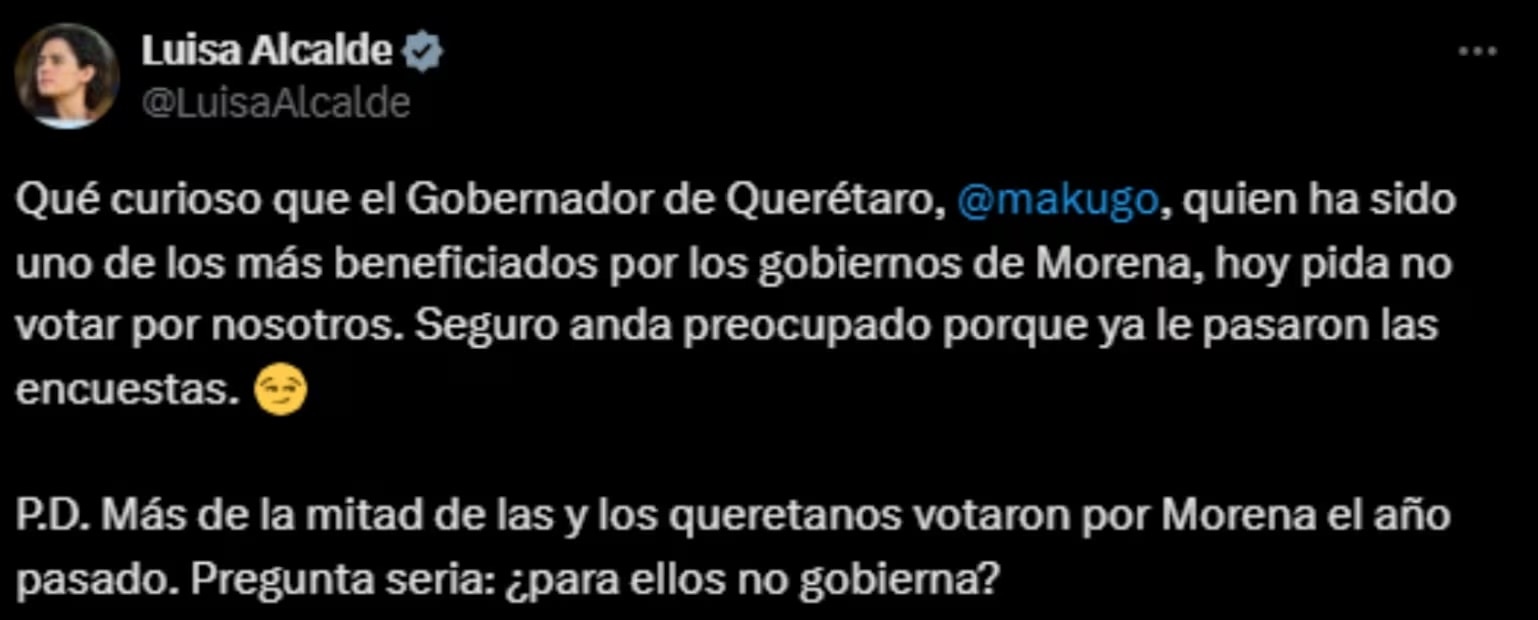 "Seguro anda preocupado porque ya le pasaron las encuestas", responde Luisa Alcalde a Mauricio Kuri. Foto: Captura