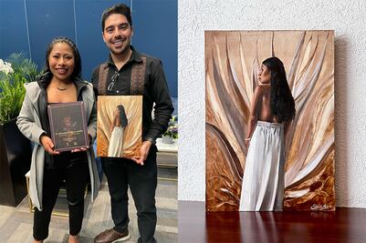 Una pintura de regalo para Yalitza Aparicio