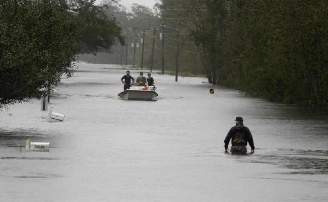 Los estragos de la tormenta Florence. Foto: AP