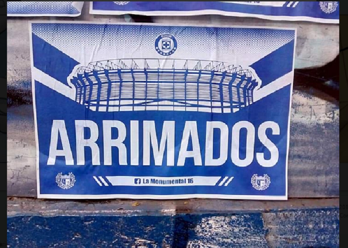 “Arrimados”, es el mensaje de La Monumental hacia el Cruz Azul