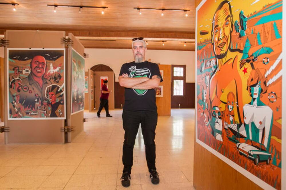 El ilustrador visitó Querétaro para presentar sus "universos paralelos" / Fotos: Demian Chávez