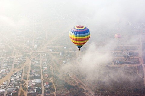 Aerostáticos vuelan en Tequis