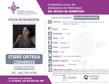 Buscan a Itsiré Ortega en Querétaro; fue vista por última vez el 19 de abril
