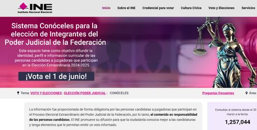 El INE abrió la plataforma Conóceles