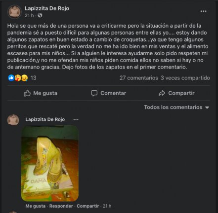 Rescatista intercambia zapatos por bultos de alimento para perros 