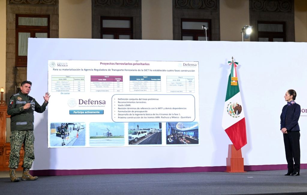 Tren de pasajeros tendrá estaciones en tres municipios de Querétaro. Foto: Presidencia