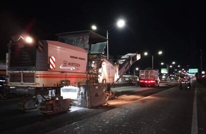 Reparan tramo de la carretera 57, en la capital de Querétaro