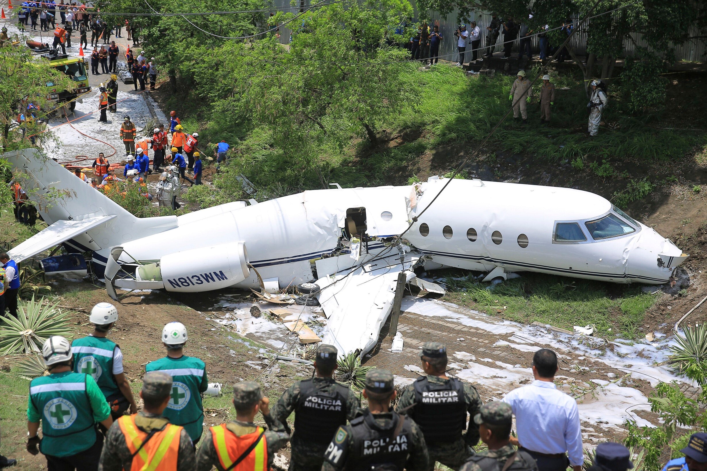 #ÚltimoMomento ➡ | Se accidenta un jet ejecutivo de EEUU en el aeropuerto de capital hondureña