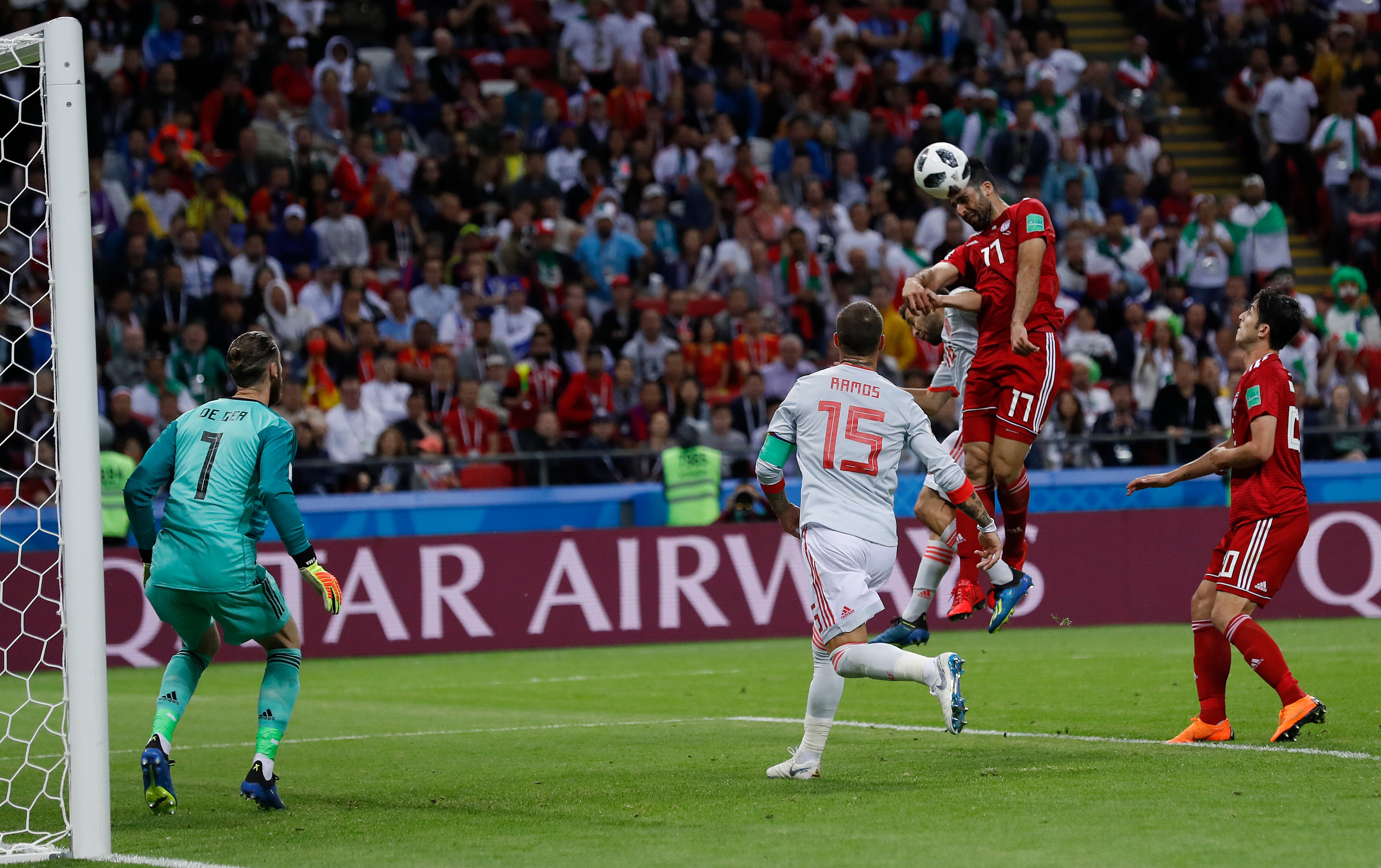 Victoria de España sobre Irán en la Copa del Mundo