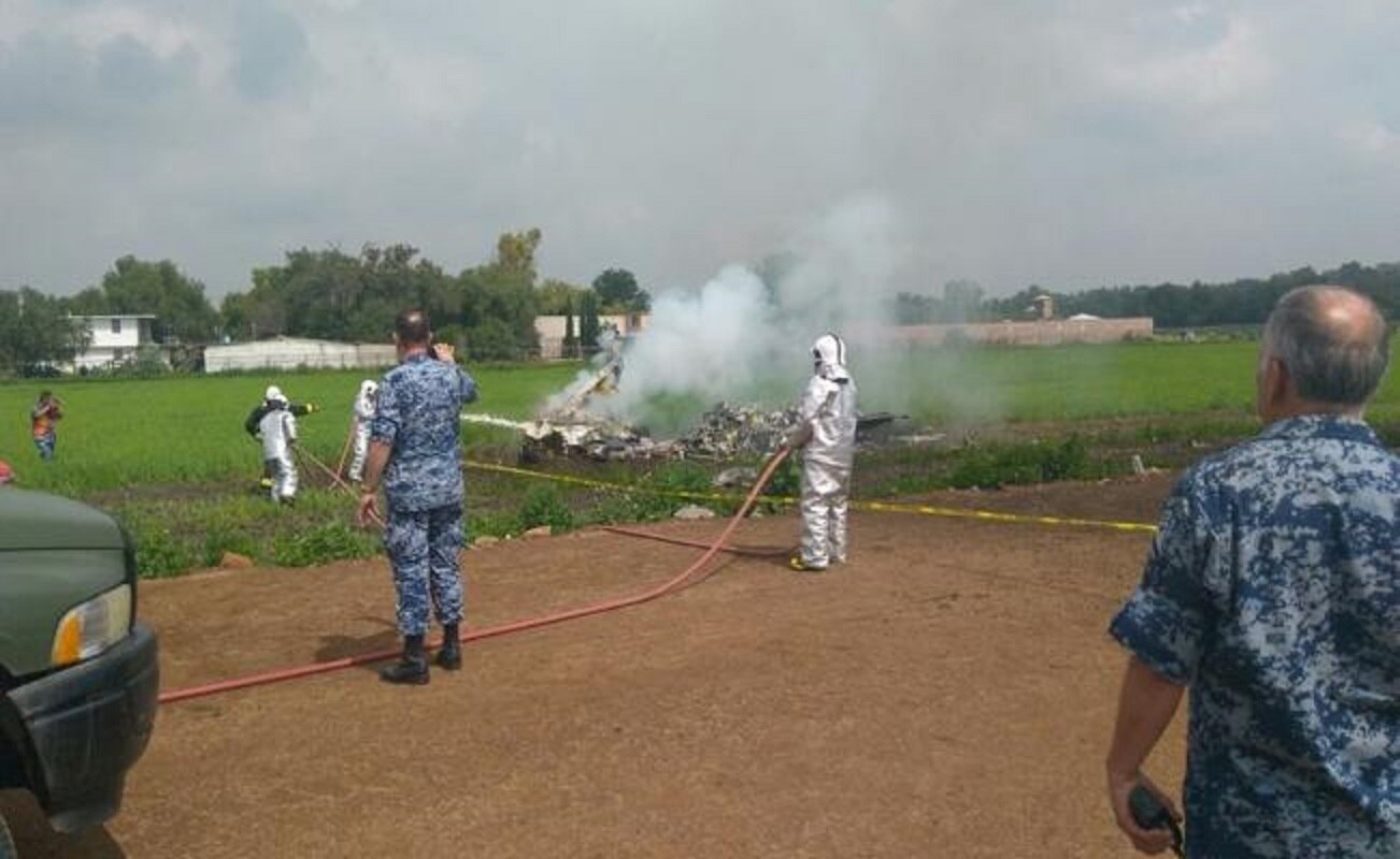 Captan accidente aéreo en base militar de Tecámac