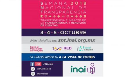 Inaugurarán Semana Nacional de Transparencia 2018