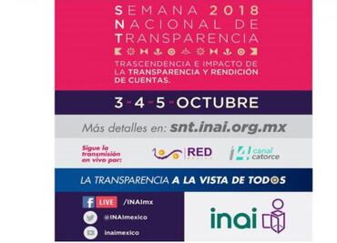 Inaugurarán Semana Nacional de Transparencia 2018