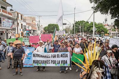 Hubo amenazas para sumarse a la Marcha por el Agua; Secretaría del Bienestar lo niega 