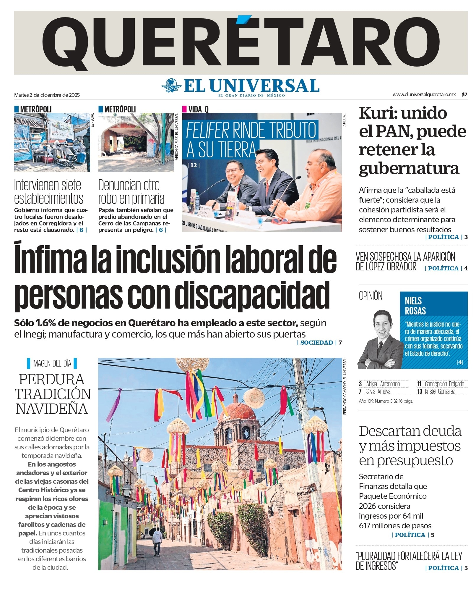 Portada 02 de diciembre de 2025