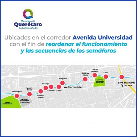 Ajustarán semáfotos de avenida Universidad