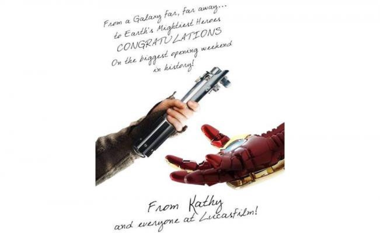 "Star Wars" felicitó a Marvel Studios. FOTO: Twitter