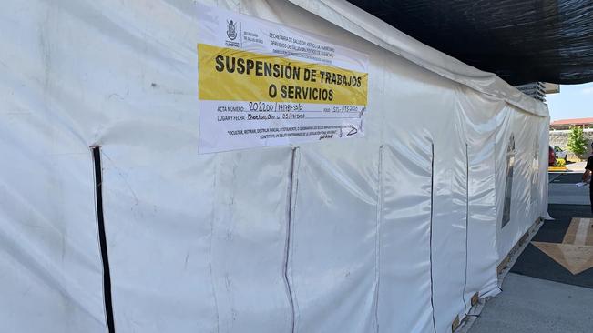 Clausuran zona de atención de Covid-19 del Centro Médico Jurica