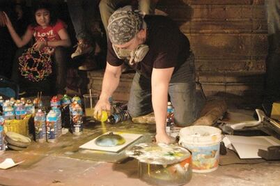 Plasma paisajes con aerosol