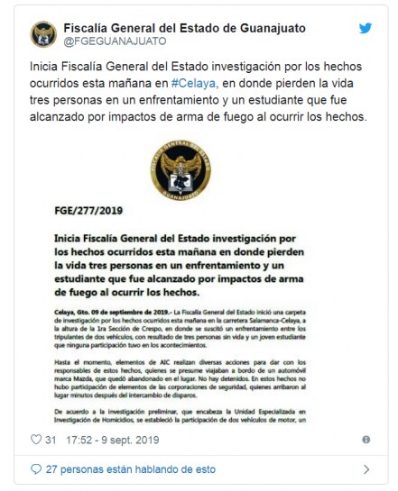 Estudiante universitario muere por bala perdida en tiroteo 