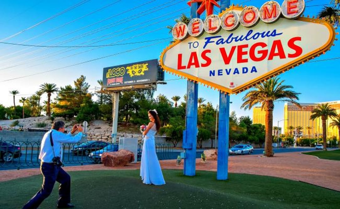 La foto clásica en el famoso cartel de “Welcome to Fabulous Las Vegas”. (Foto: Istock)