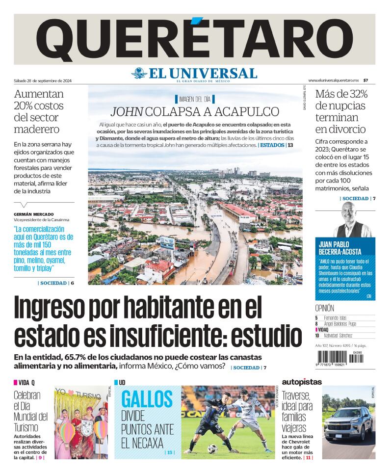 Portada 28 de septiembre de 2024