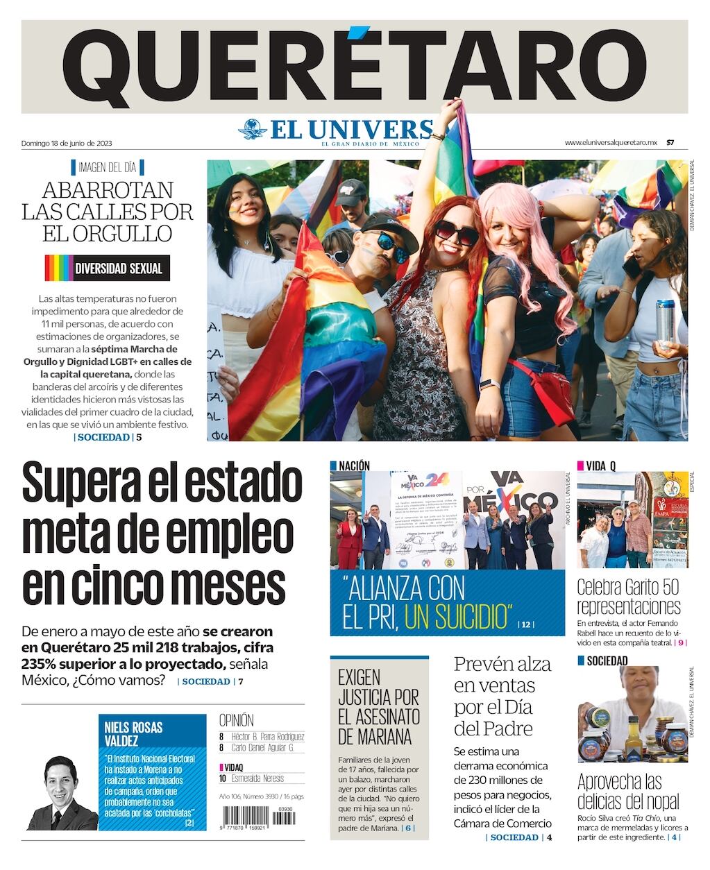 Portada 18 de junio de 2023