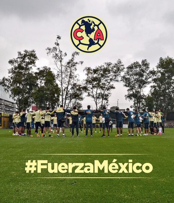 Las Águilas elevaron una plegaria por los fallecidos. (TWITTER)