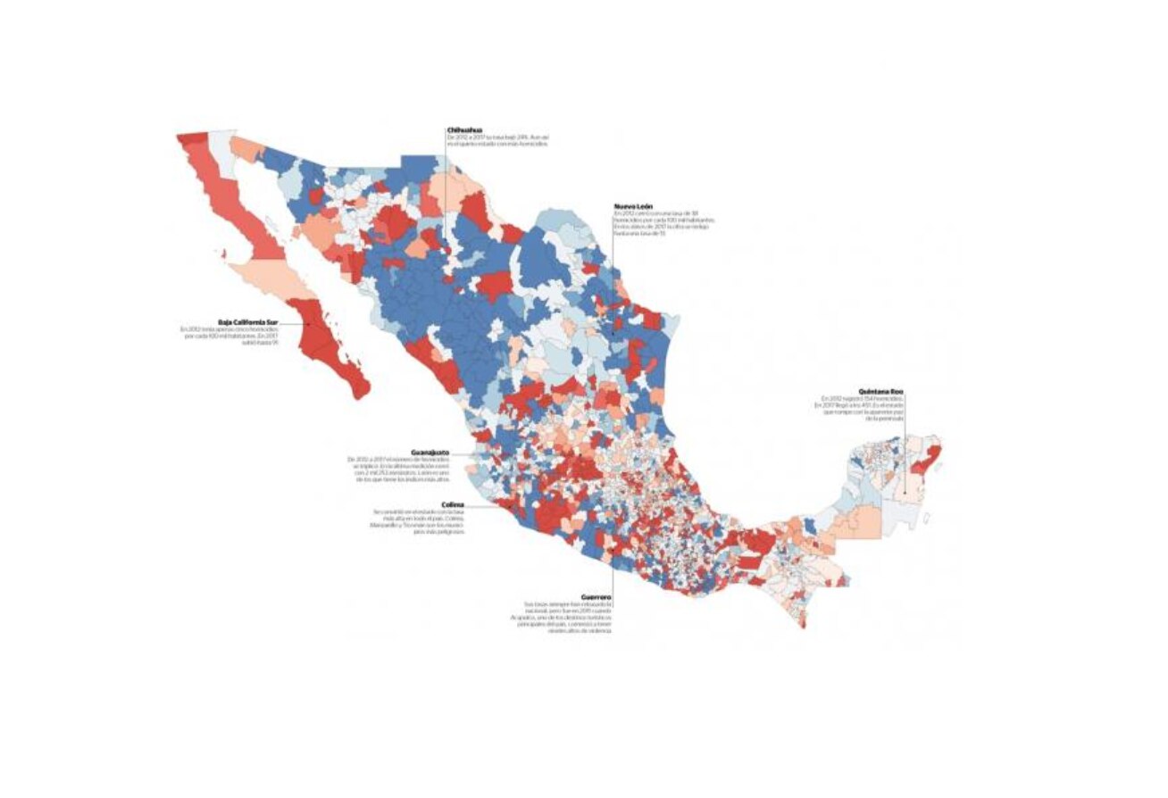 Violencia se muda del norte al centro y sur del país