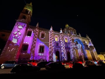 Así es el video mapping de Navidad en el templo de Santa Rosa de Viterbo