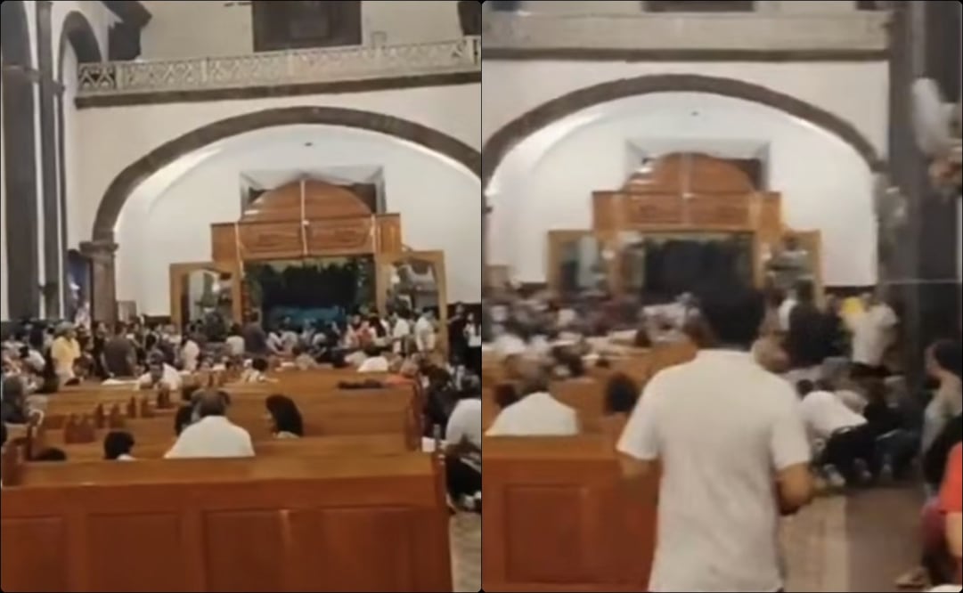 La balacera aterrorizó a decenas de personas que estaban dentro de la iglesia y se tiraron al piso entre las bancas. Foto: Especial