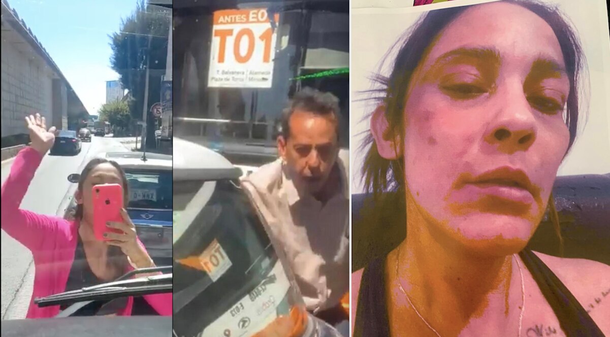 Operador de Qrobús y mujer se confrontan en la vía pública