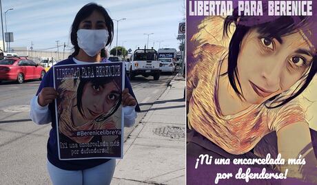 Liberan a Berenice; estaba presa en Querétaro por defenderse de su expareja