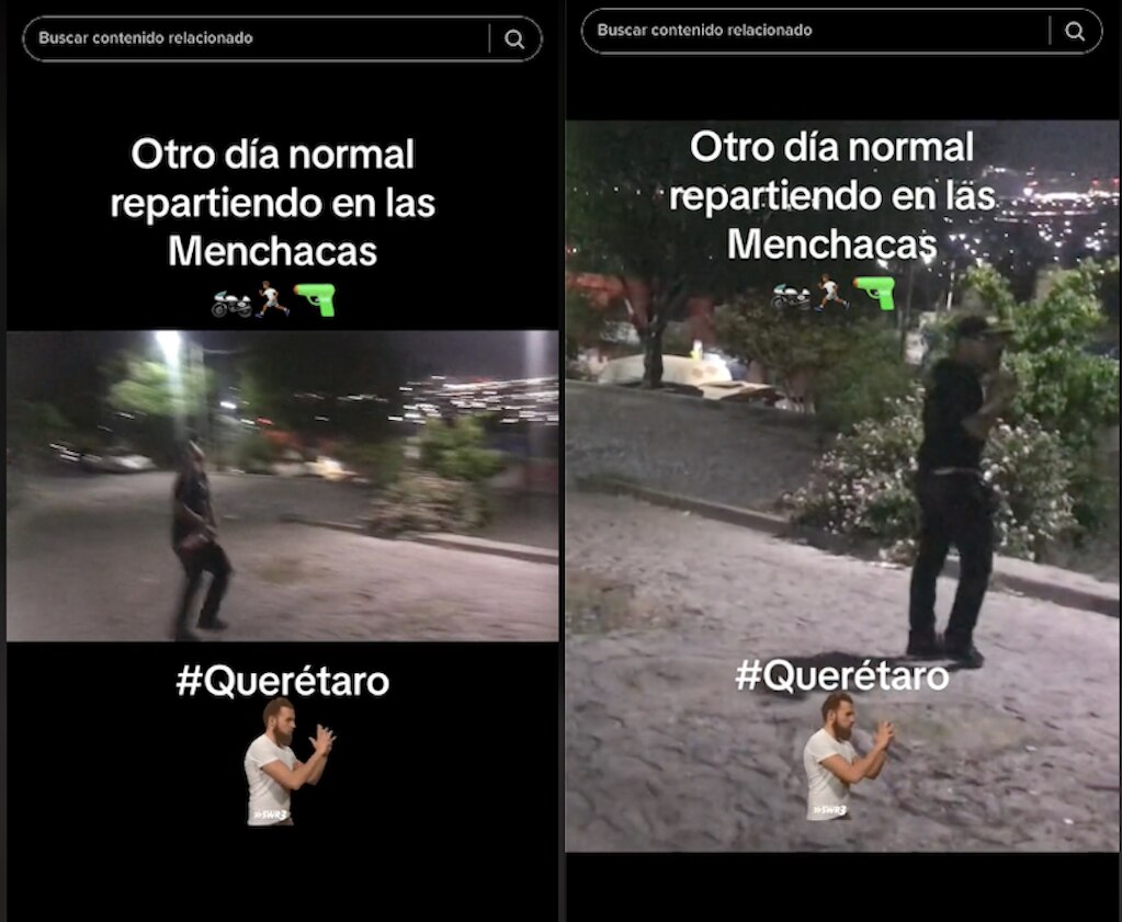 Repartidor capta a hombre armado en Querétaro