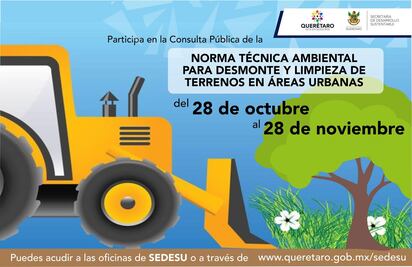 Invitan a consulta pública para desmonte y limpieza de terrenos