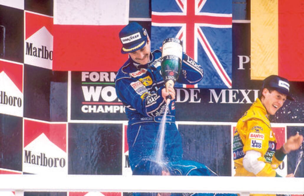 A 8 días. Nigel Mansell se ganó su propia curva