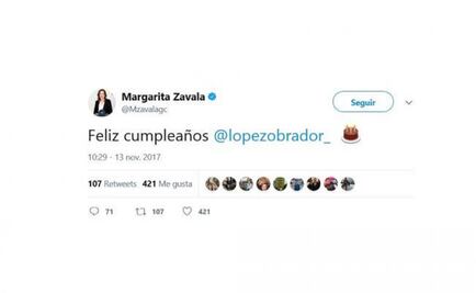 Margarita Zavala y otros políticos felicitan a AMLO en redes sociales