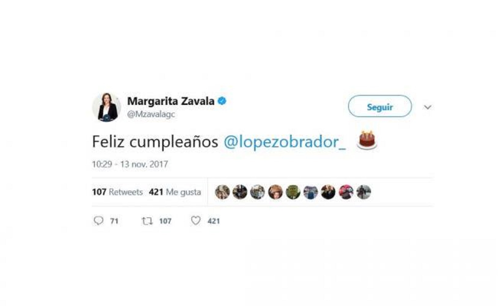 Margarita Zavala y otros políticos felicitan a AMLO en redes sociales