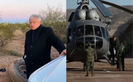 Secretarios viajan en helicóptero, mientras AMLO por tierra