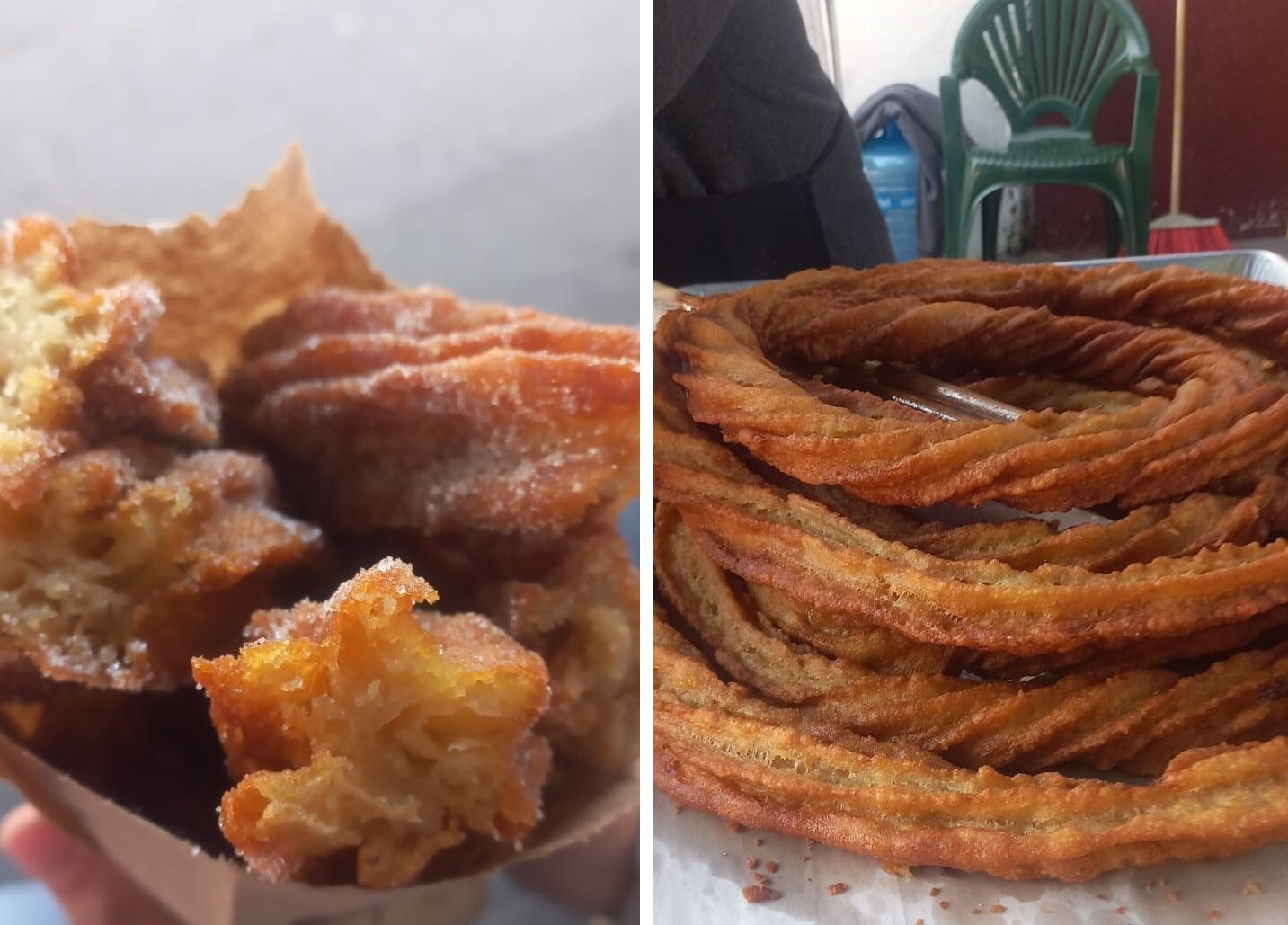 Los churros con azúcar, un manjar de las fiestas patronales de El Pueblito