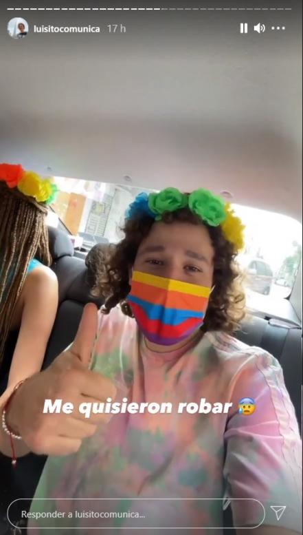 A Luisito Comunica le intentan robar su celular en la Marcha por el Orgullo Gay 2021