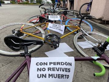Ciclistas protestan; exigen llegar vivos a casa