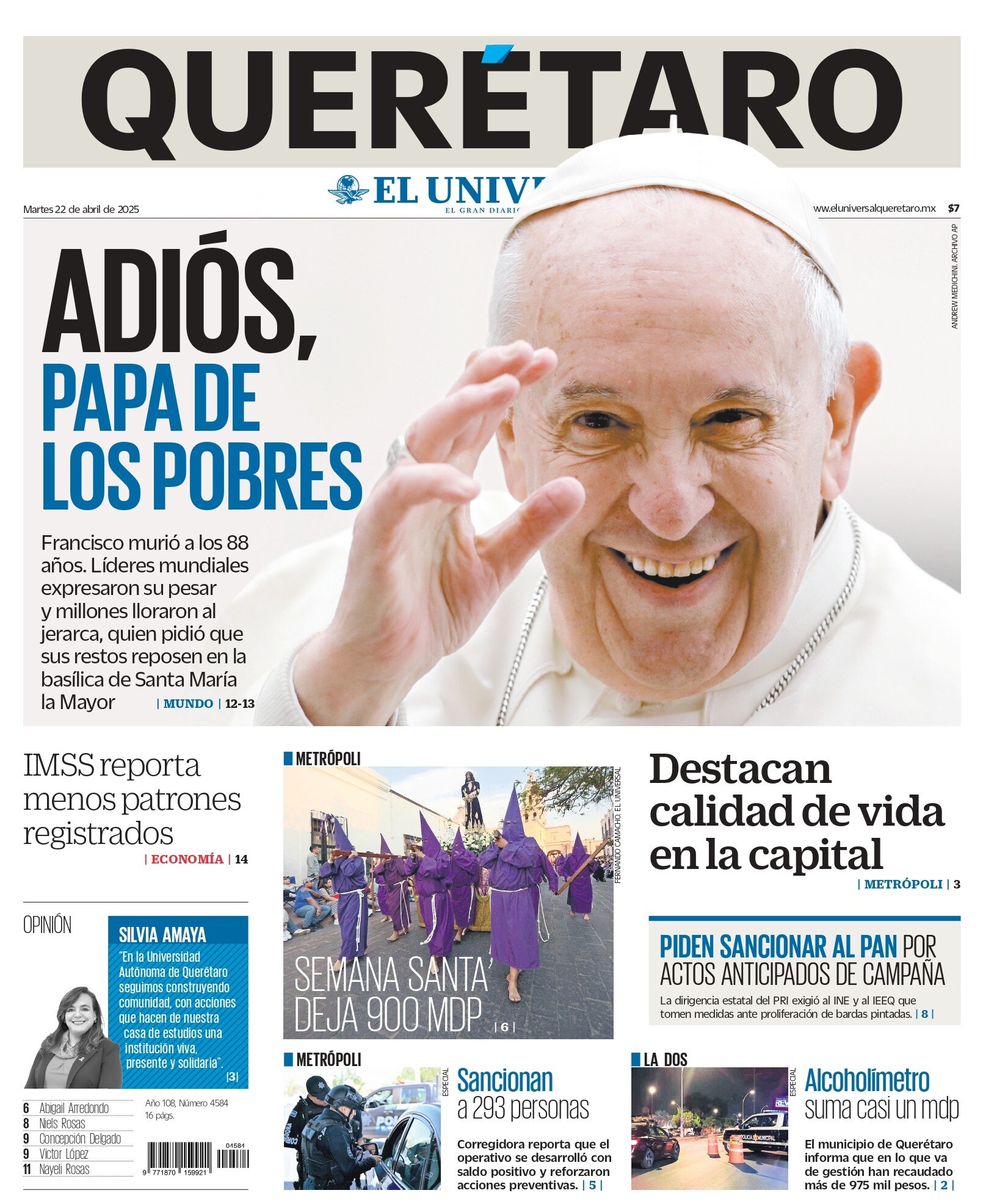 Portada 22 de abril de 2025