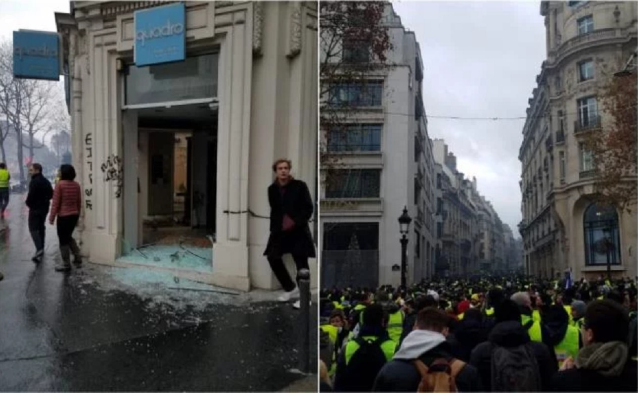 950 arrestados tras protesta de "chalecos amarillos" en Francia