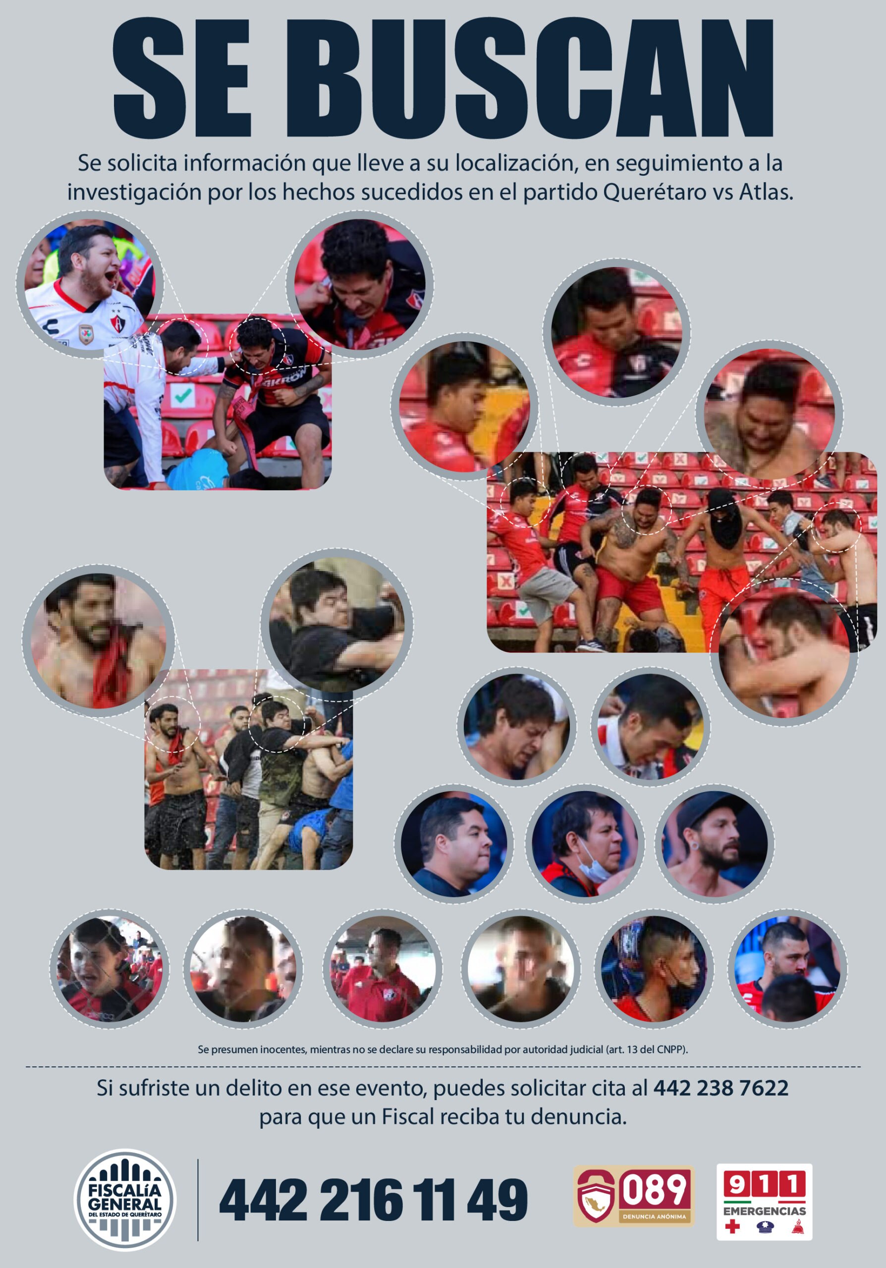 Fiscalía de Querétaro busca en Jalisco a posibles agresores que participaron en los hechos del estadio Corregidora
